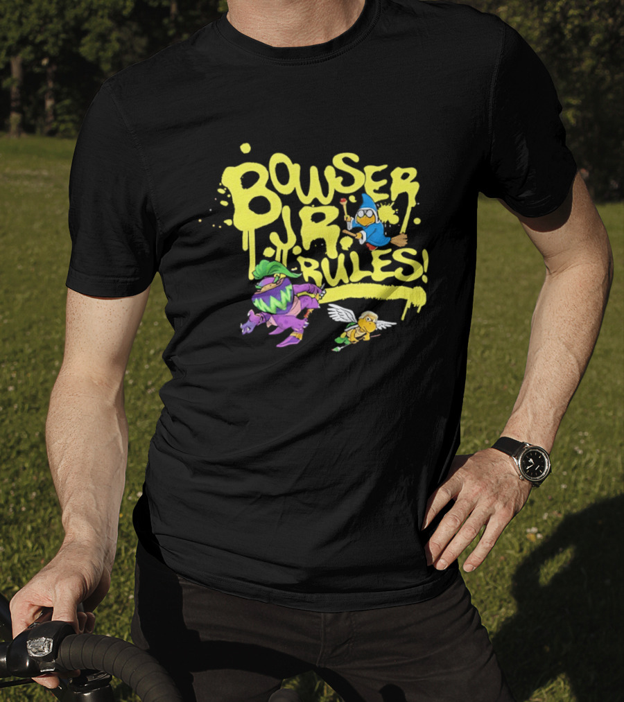 Bowser Jr Kamek And Paratroopa Bowser Jr Rules Mario Gaming Characters T-Shirt