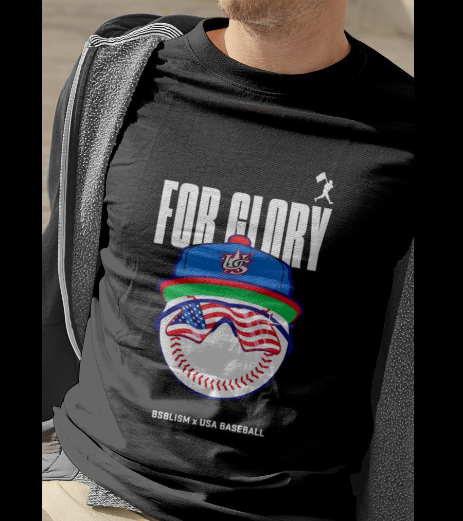FOR GLORY Baseballism X USA Baseball American Flag Cap Sunglasses Baseball T-Shirt
