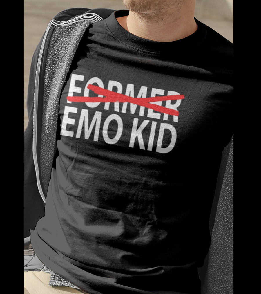 Former Emo Kid Emo Crossed Out Red Line T-Shirt