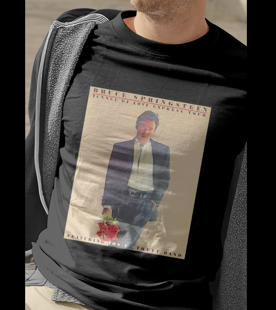 Bruce Springsteen Tunnel Of Love Express Tour Featuring The E Street Band 80s Vintage Rock Music Memorabilia T-Shirt