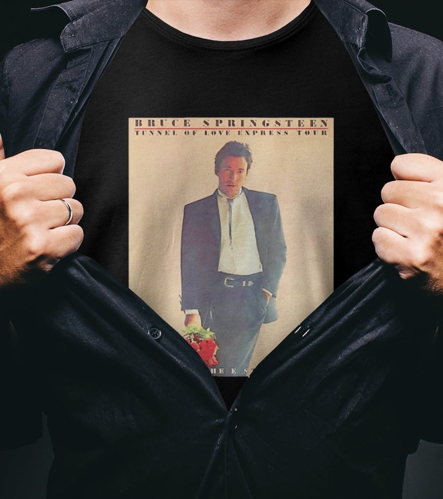 Bruce Springsteen Tunnel Of Love Express Tour Featuring The E Street Band 80s Vintage Rock Music Memorabilia T-Shirt