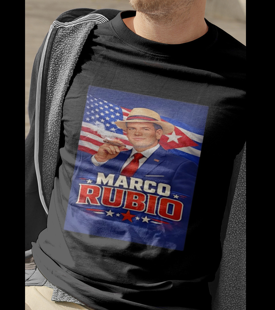 Marco Rubio Cigar USA American Cuban Flag T-Shirt