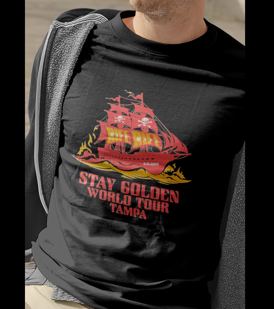 Matt Matt Stay Golden World Tour 3.13.2025 Tampa Pirate Ship T-Shirt