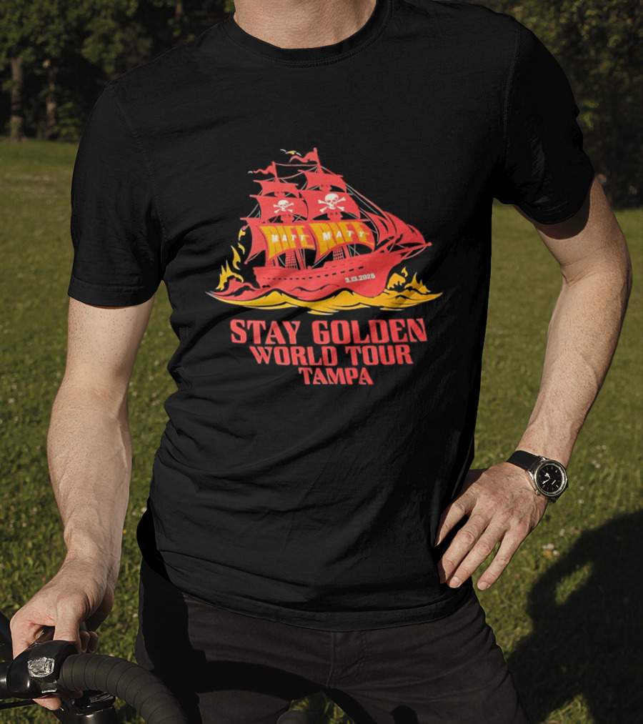 Matt Matt Stay Golden World Tour 3.13.2025 Tampa Pirate Ship T-Shirt