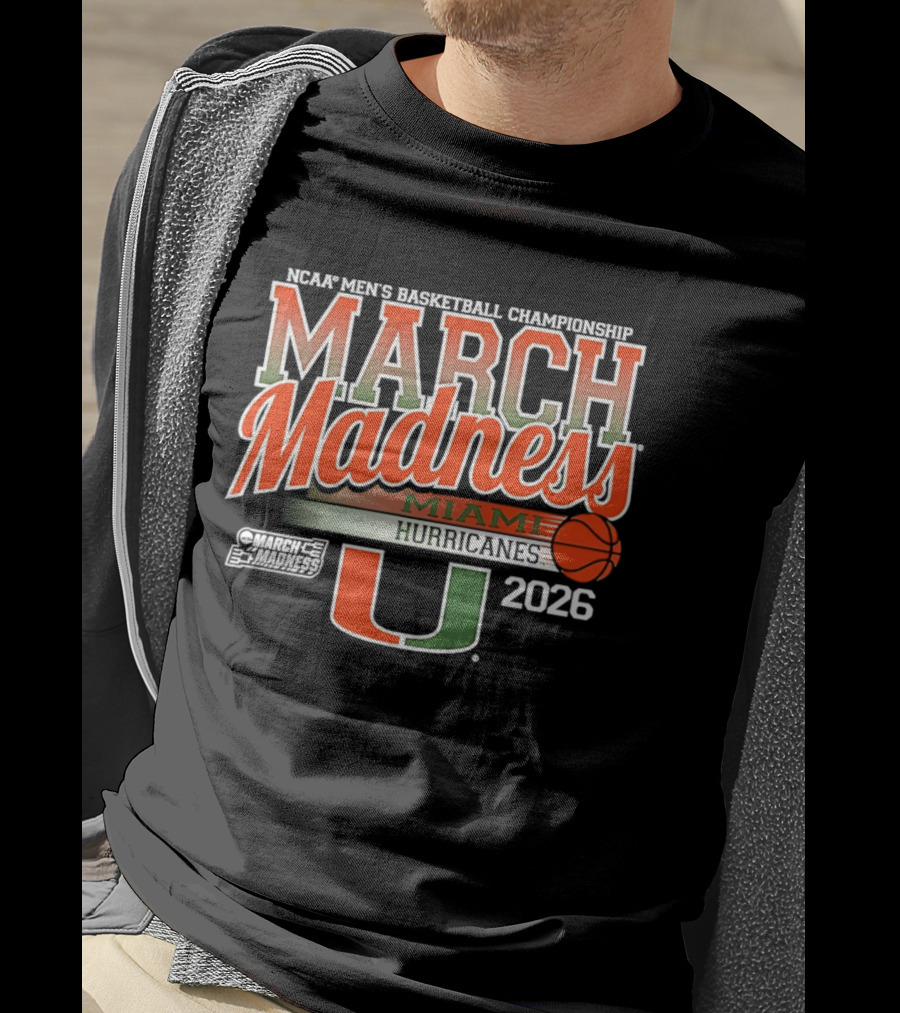 NCAA Men's Basketball Championship March Madness Miami Hurricanes 2026 T-Shirt