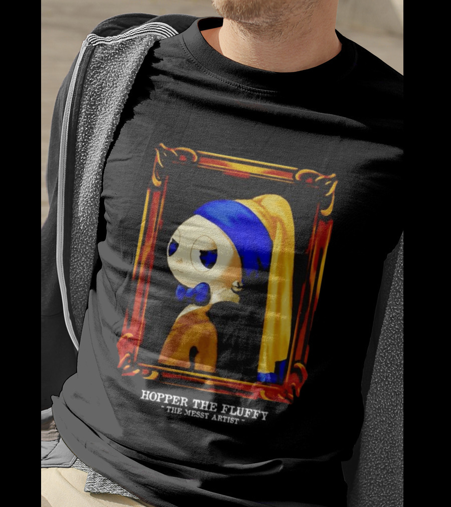 Hopper The Fluffy With A Pearl Earring Classic Masterpiece T-Shirt