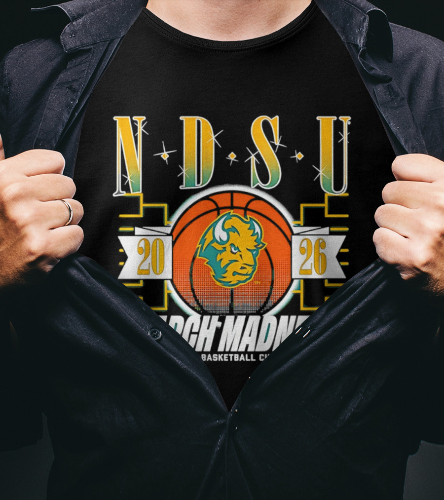 NDSU Bison 2026 March Madness NCAA Men's Basketball Championship T-Shirt