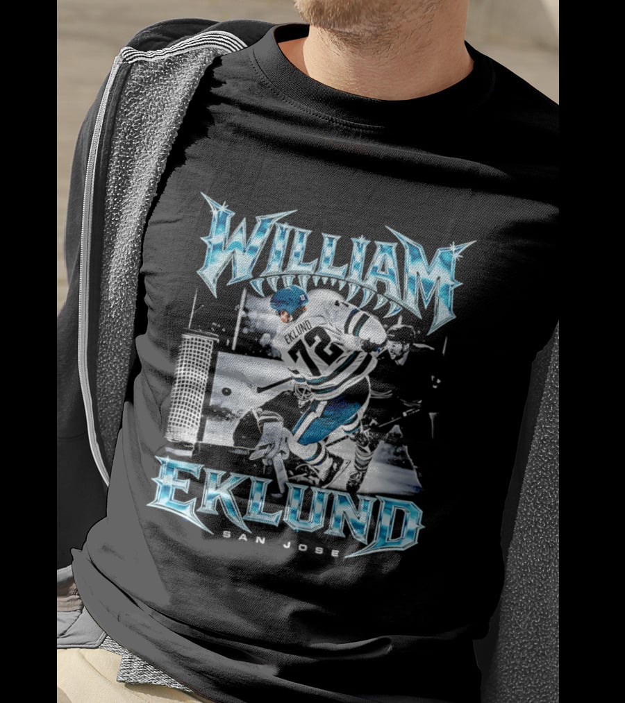 William Eklund San Jose Ice Hockey Player 72 Jersey T-Shirt