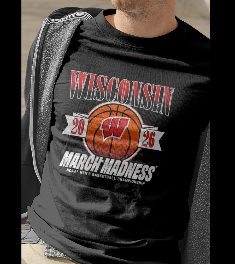 Wisconsin Badgers 2026 March Madness NCAA Men's Basketball Championship T-Shirt