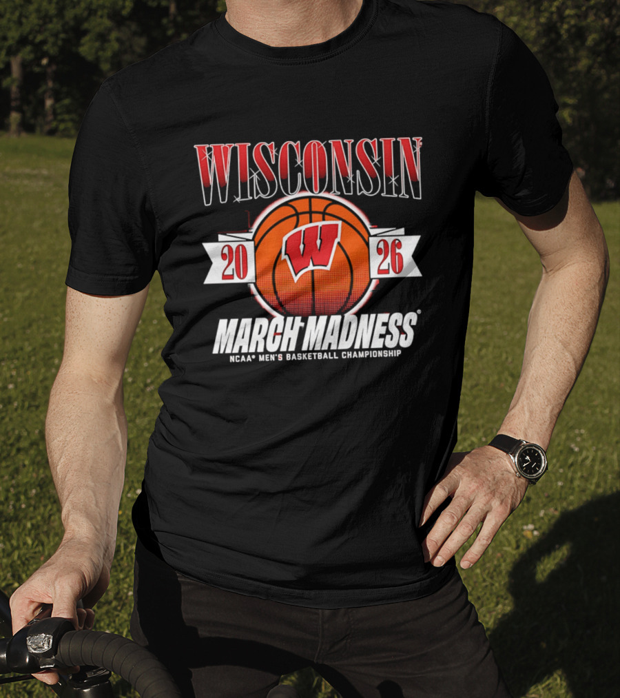 Wisconsin Badgers 2026 March Madness NCAA Men's Basketball Championship T-Shirt
