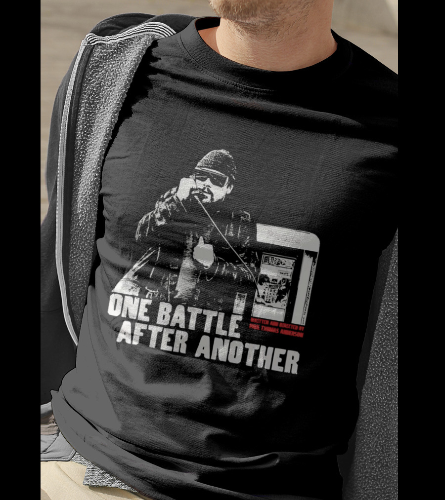 One Battle After Another Phone Booth Action T-Shirt