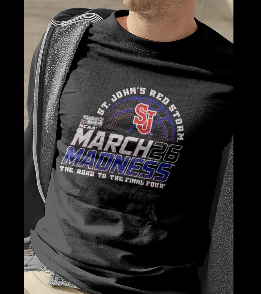 St John's Red Storm 2026 NCAA March Madness The Road To The Final Four T-Shirt