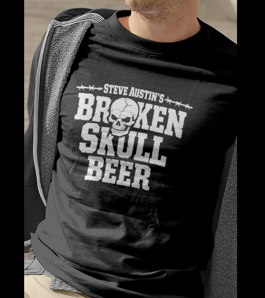 Steve Austin's Broken Skull Beer Retro Skull T-Shirt