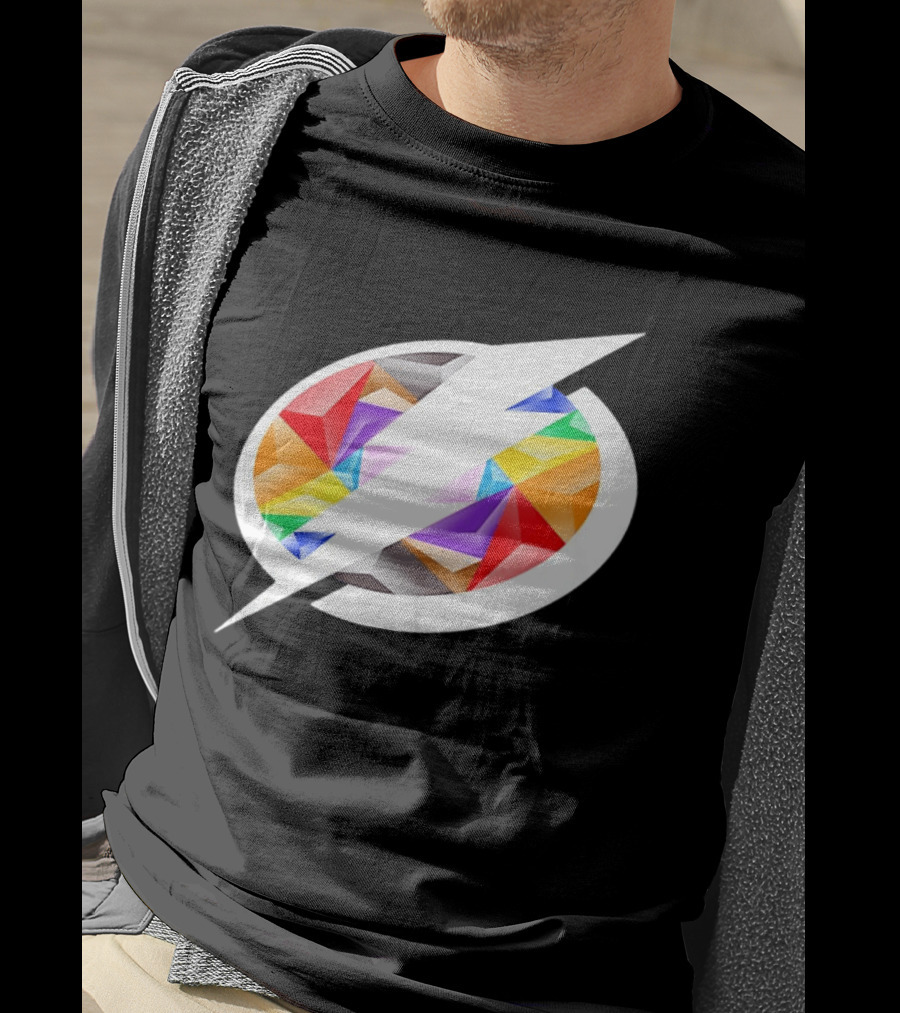 Tampa Bay Lightning Rainbow Pride Lightning Bolt T-Shirt