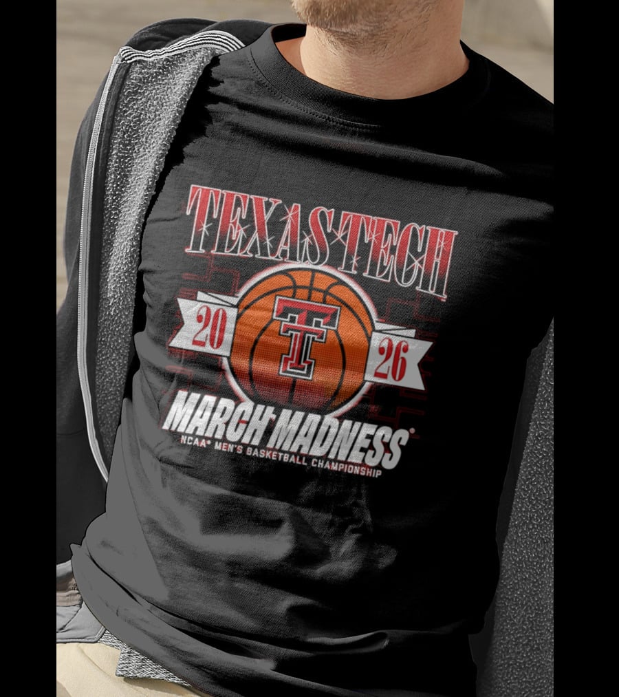Texas Tech Red Raiders 2026 March Madness NCAA Men's Basketball Championship T-Shirt
