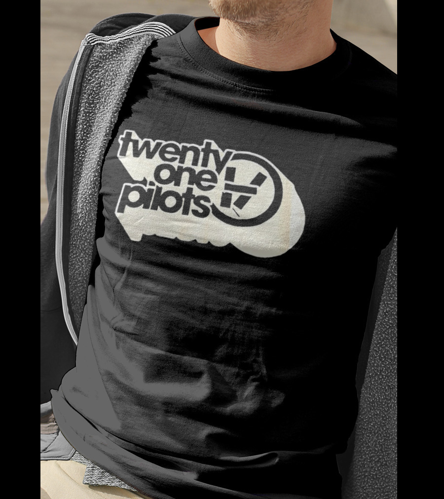 Twenty One Pilots Logo Band Name White Circle T-Shirt