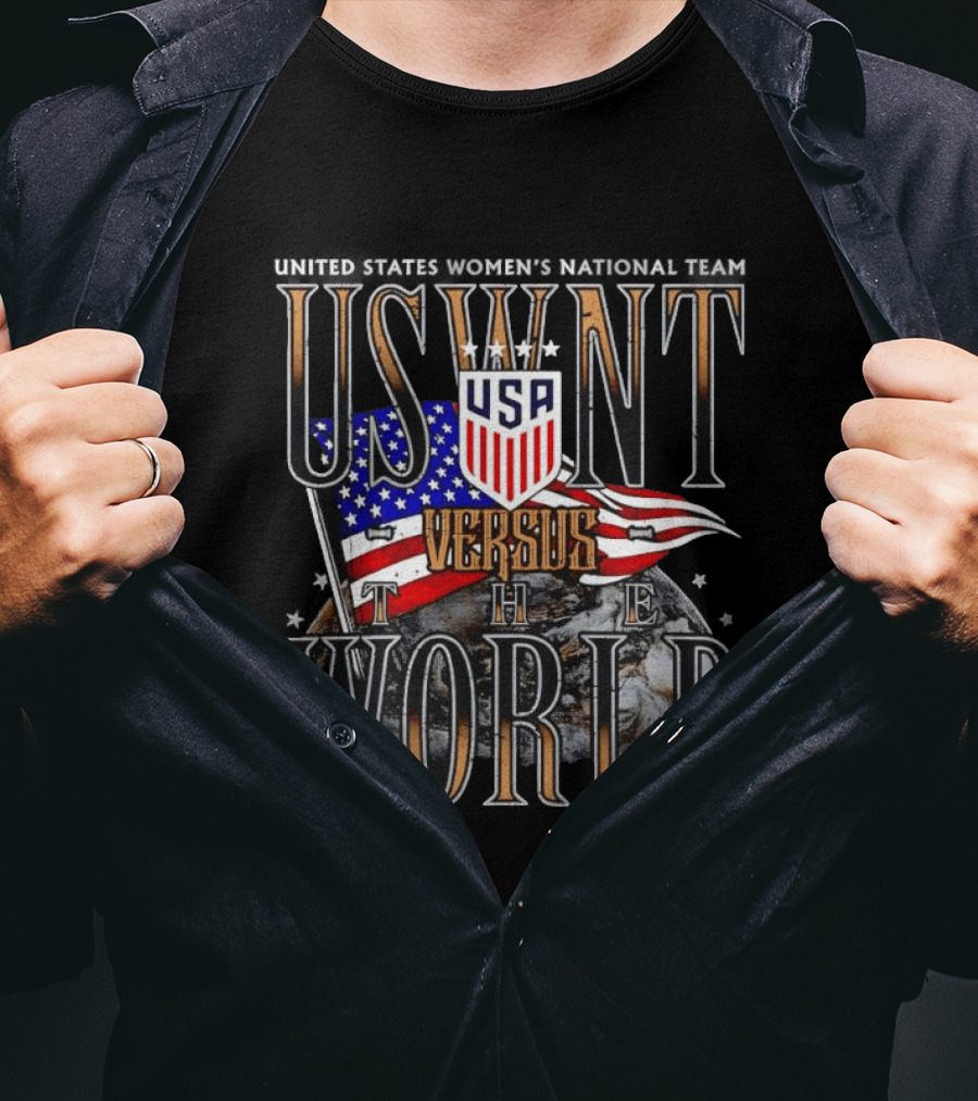 USWNT USA Versus The World Flag T-Shirt