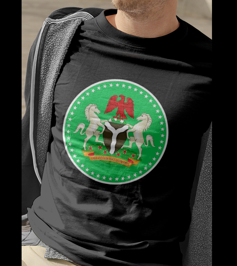 Unity Faith Peace Progress Nigeria National Coat Of Arms T-Shirt