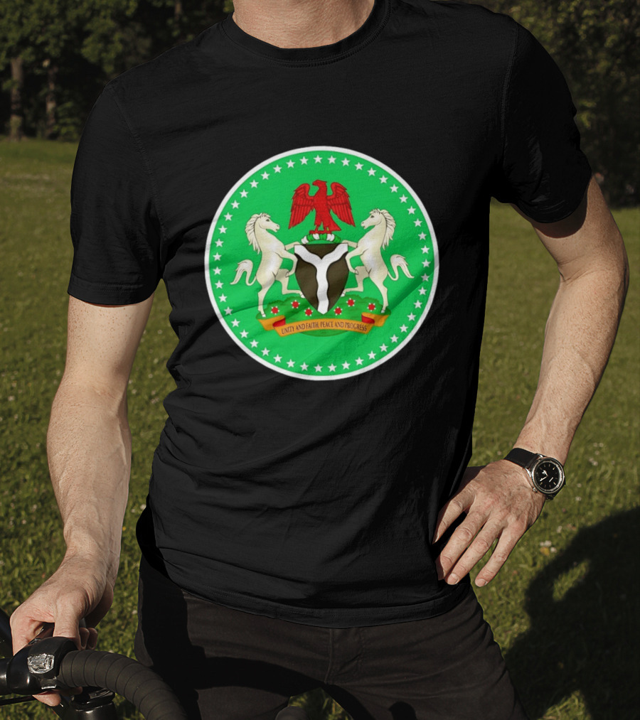 Unity Faith Peace Progress Nigeria National Coat Of Arms T-Shirt