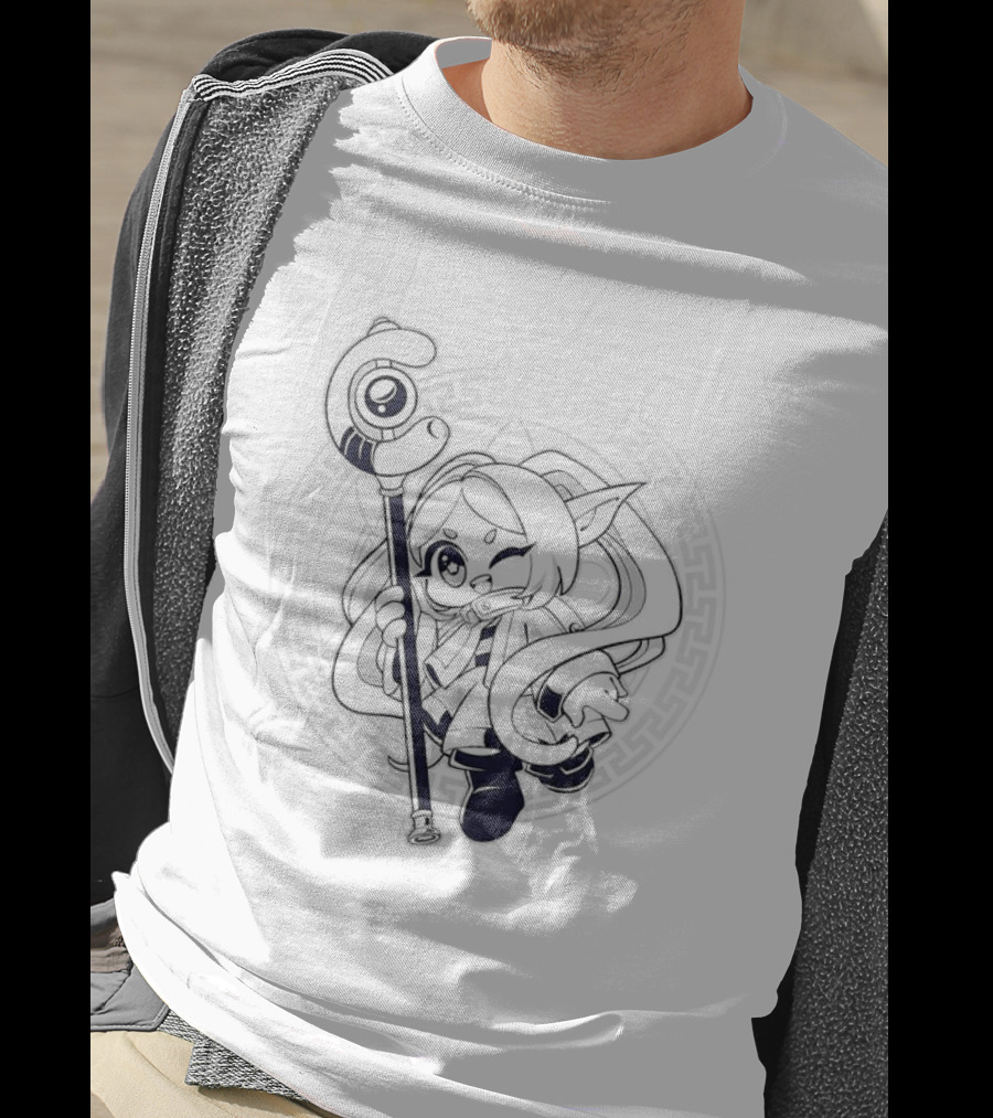 Beyond Journey's End Frieren Chibi Staff Enchanter Circle T-Shirt