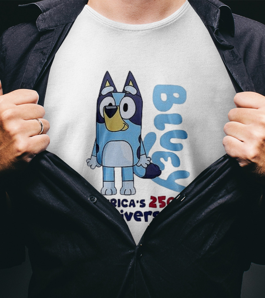 Bluey America's 250th Anniversary Celebrating Little Moments Big Freedom T-Shirt