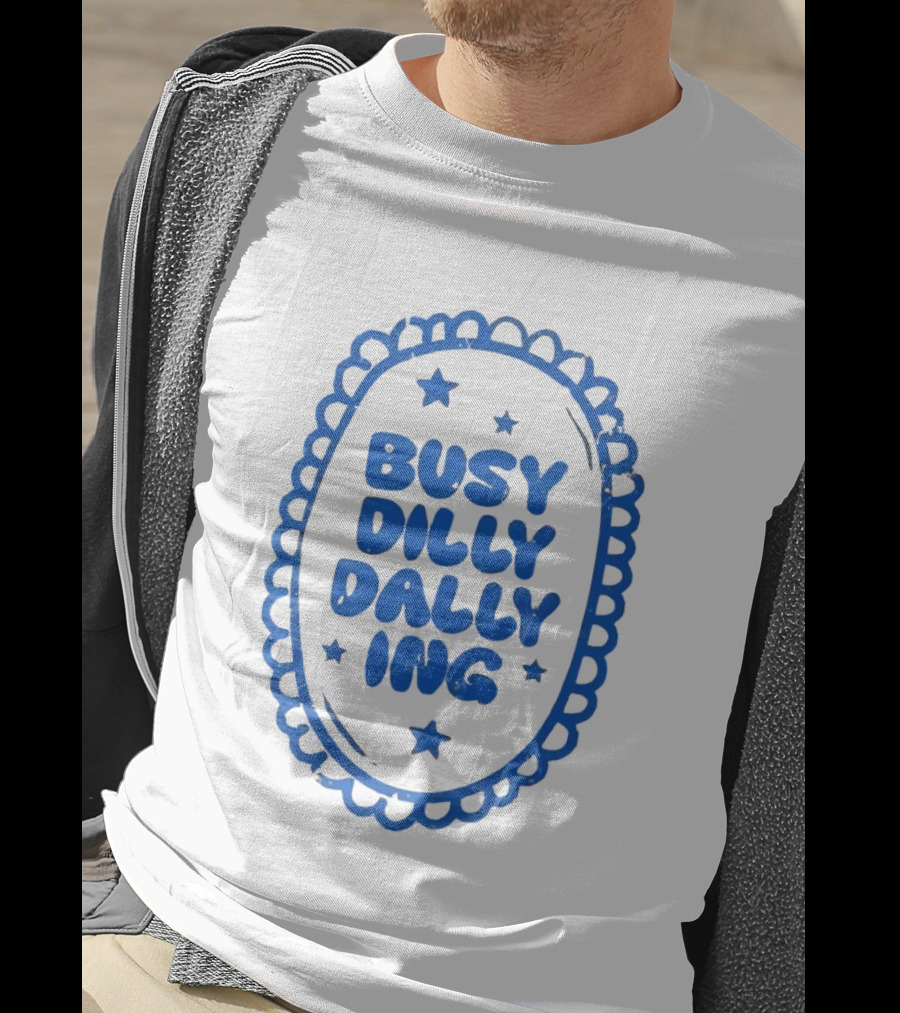 Busy Dilly Dally Inc Stars Oval Frame T-Shirt