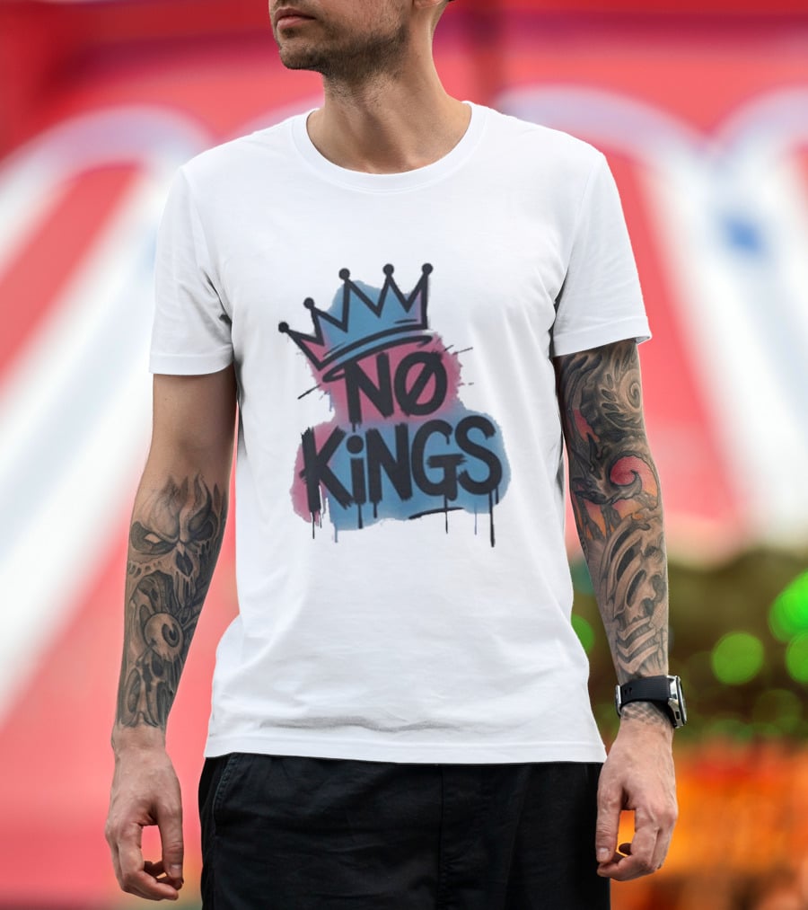 No Kings Day Graffiti Crown Street T-Shirt