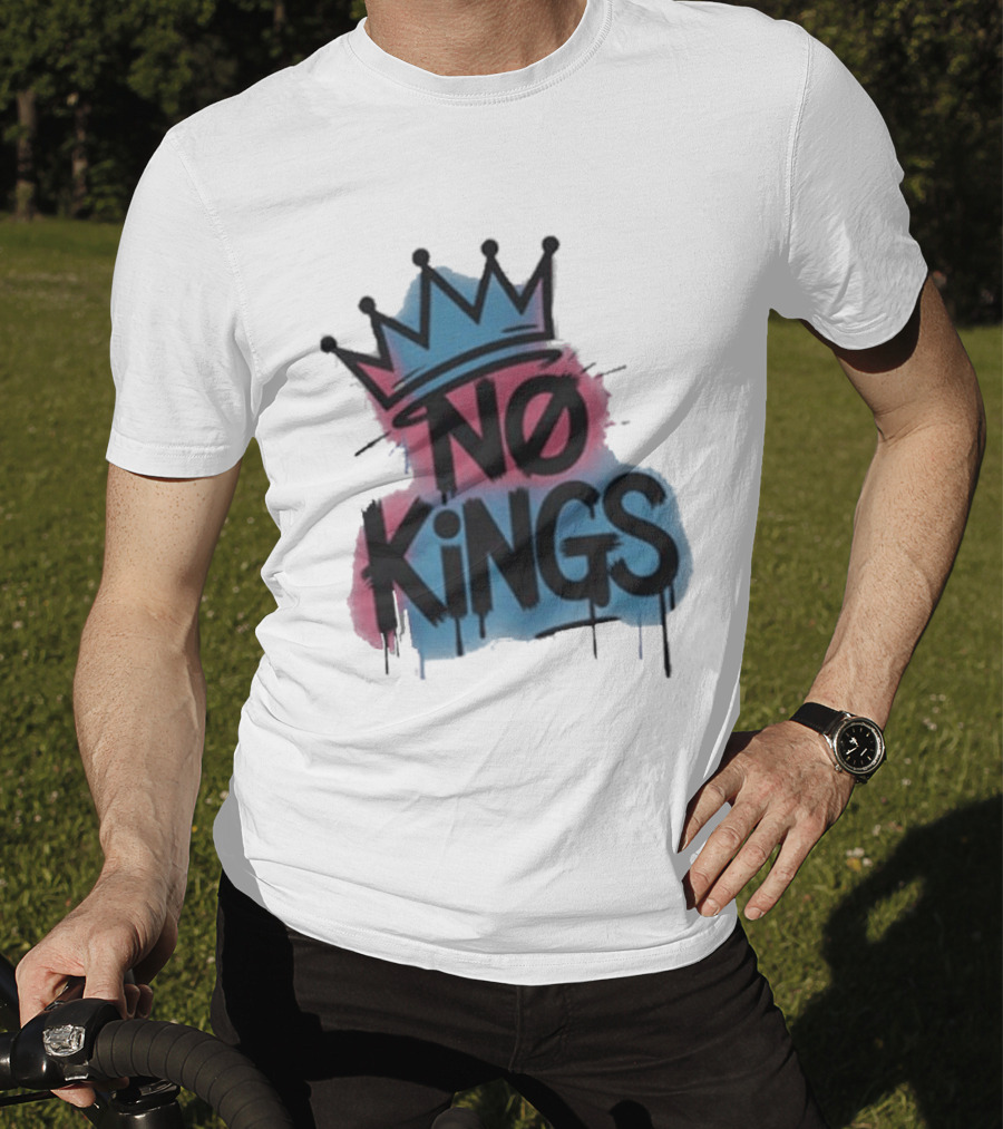 No Kings Day Graffiti Crown Street T-Shirt