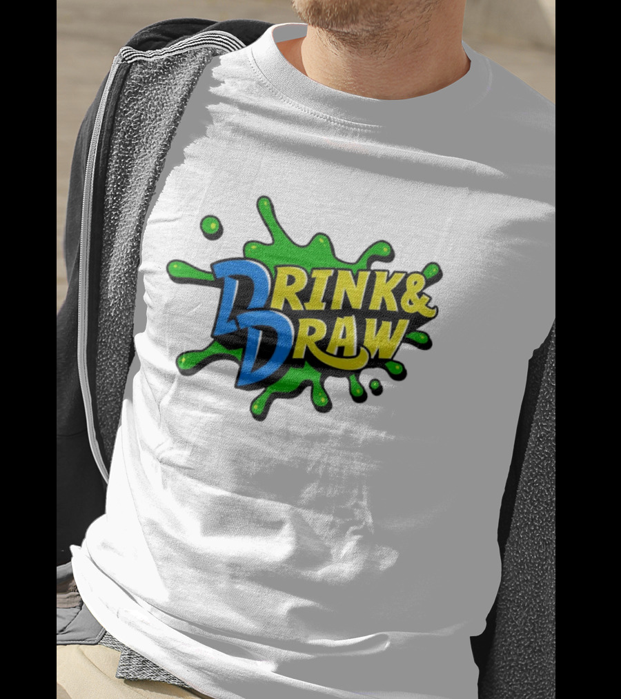 Drink And Draw Splatter Art Event T-Shirt