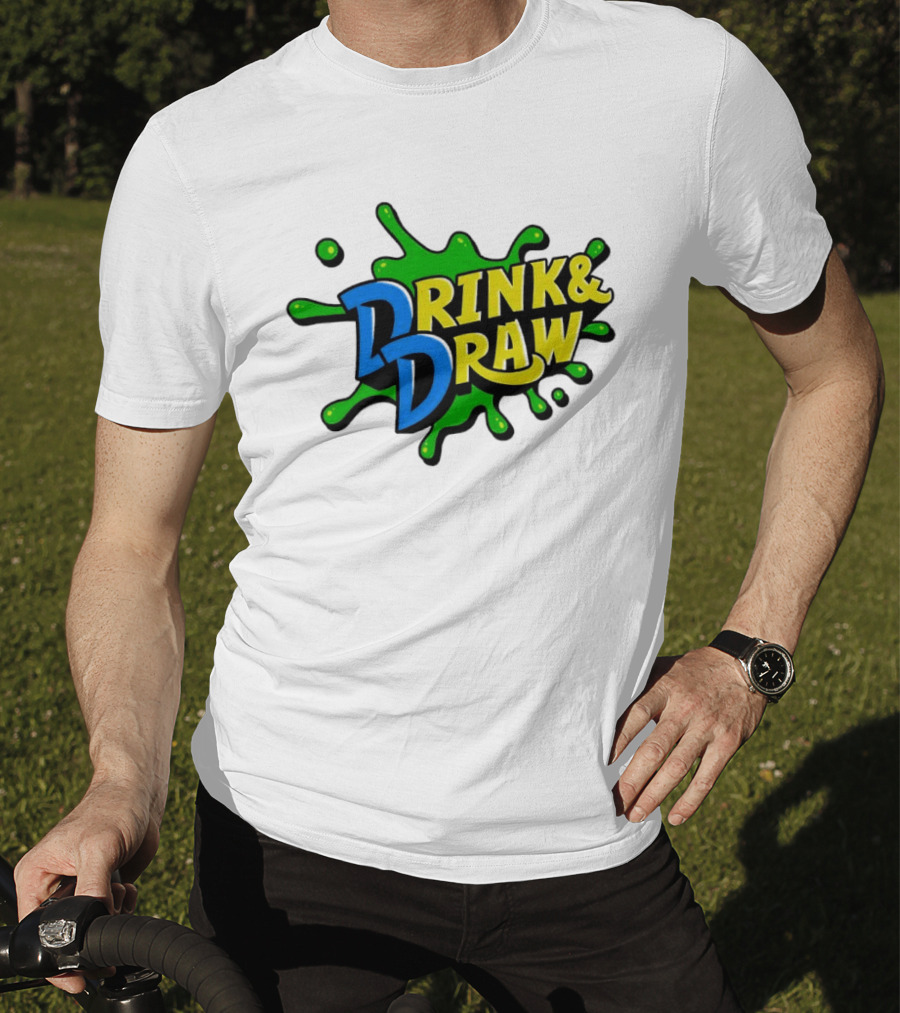 Drink And Draw Splatter Art Event T-Shirt