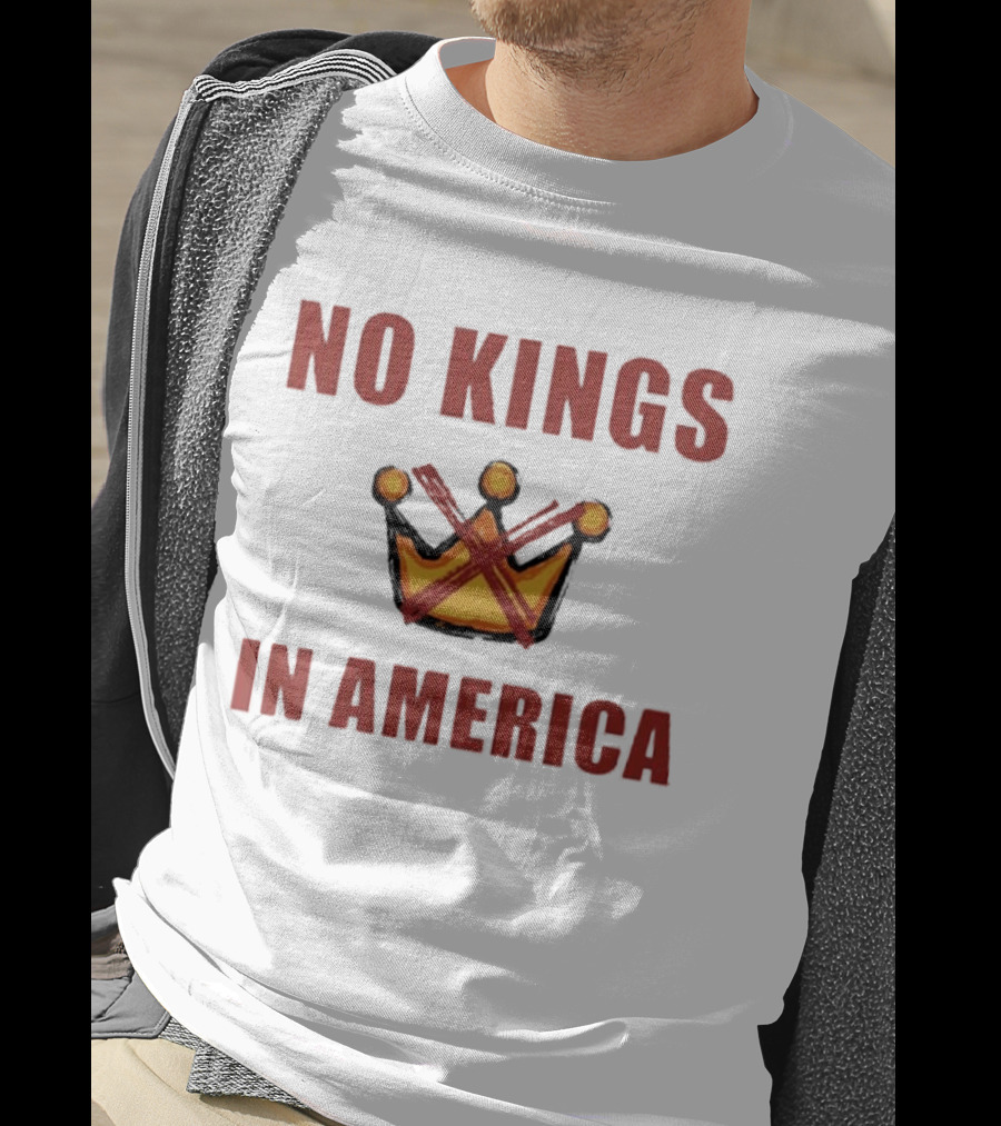 No Kings In America Crown Crossed Out T-Shirt