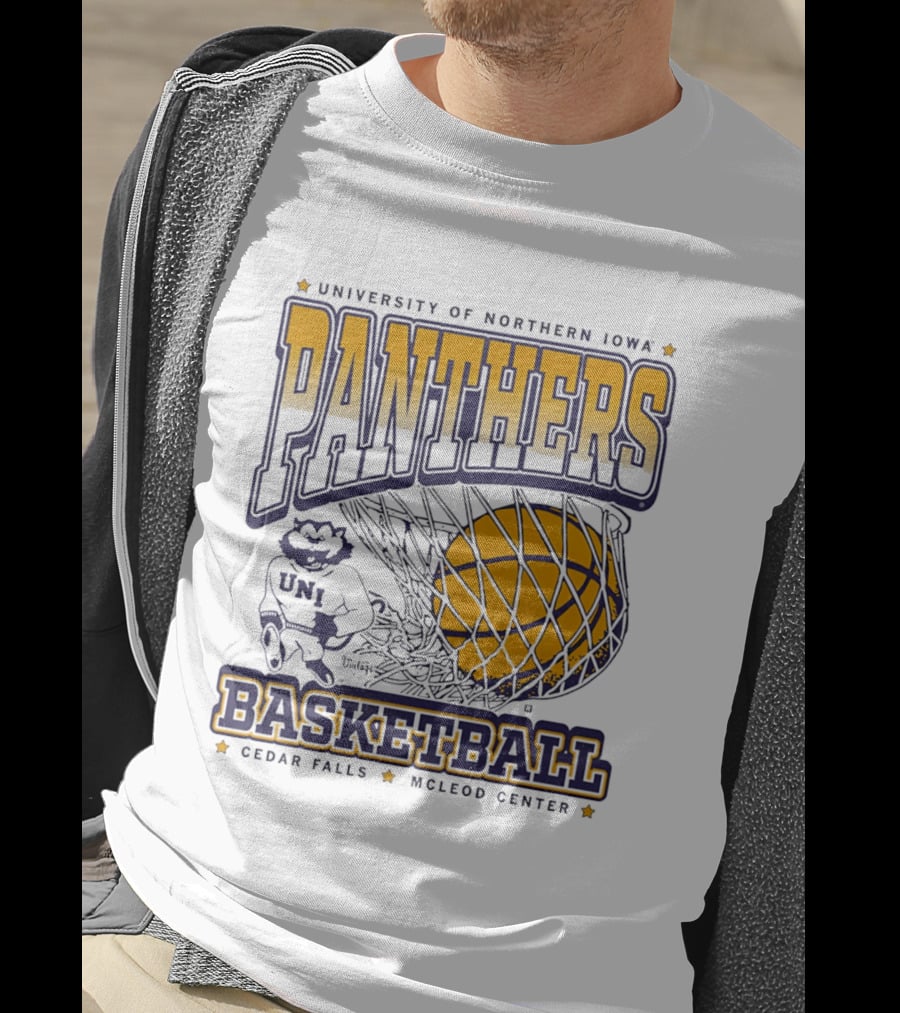 University Of Northern Iowa Panthers Basketball Cedar Falls McLeod Center UNI Panthers T-Shirt