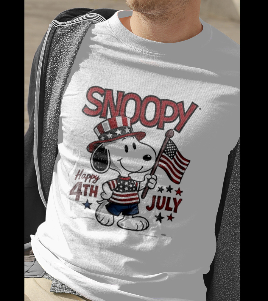 Snoopy Happy 4th Of July Born To Chill Proud To Be Free T-Shirt