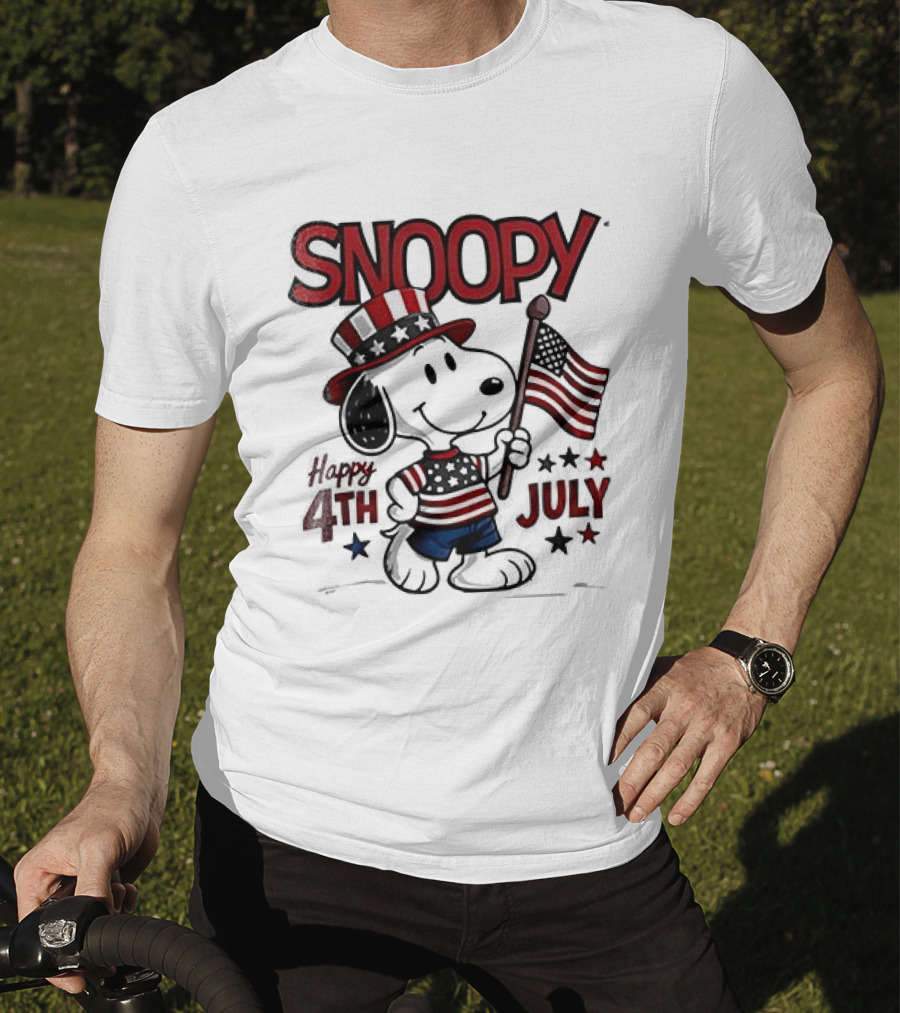 Snoopy Happy 4th Of July Born To Chill Proud To Be Free T-Shirt