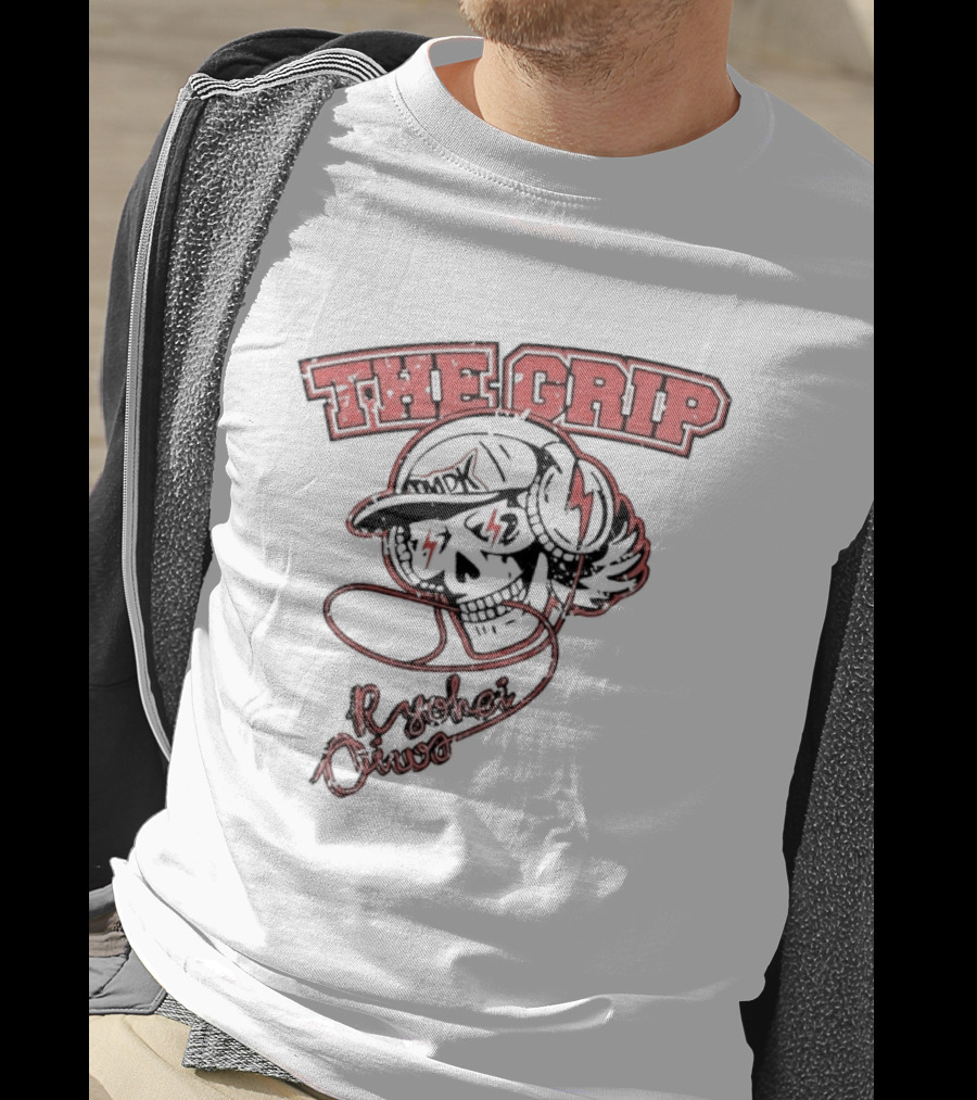 Ryohei Oiwa New Japan Pro Wrestling The Grip Thunderbolt Skull T-Shirt