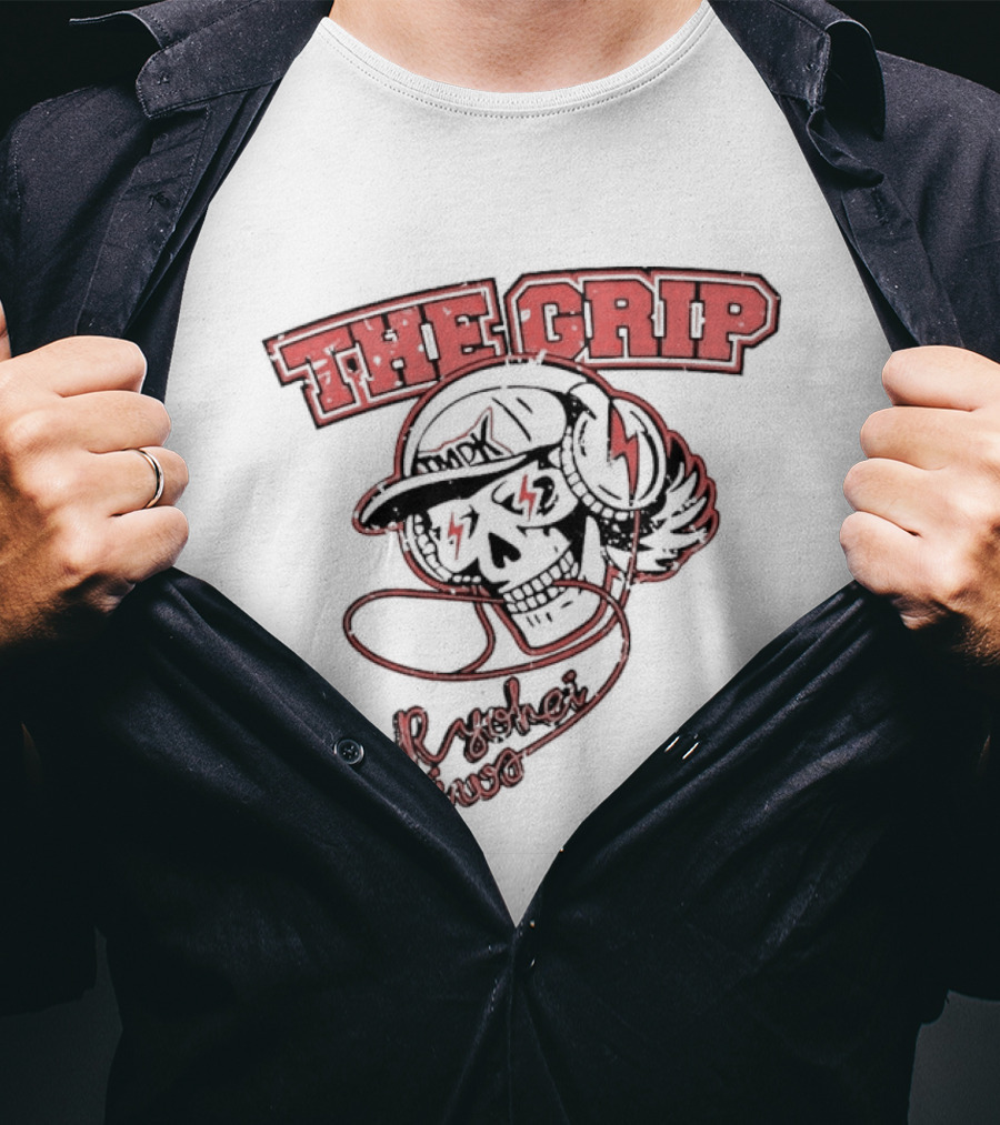 Ryohei Oiwa New Japan Pro Wrestling The Grip Thunderbolt Skull T-Shirt