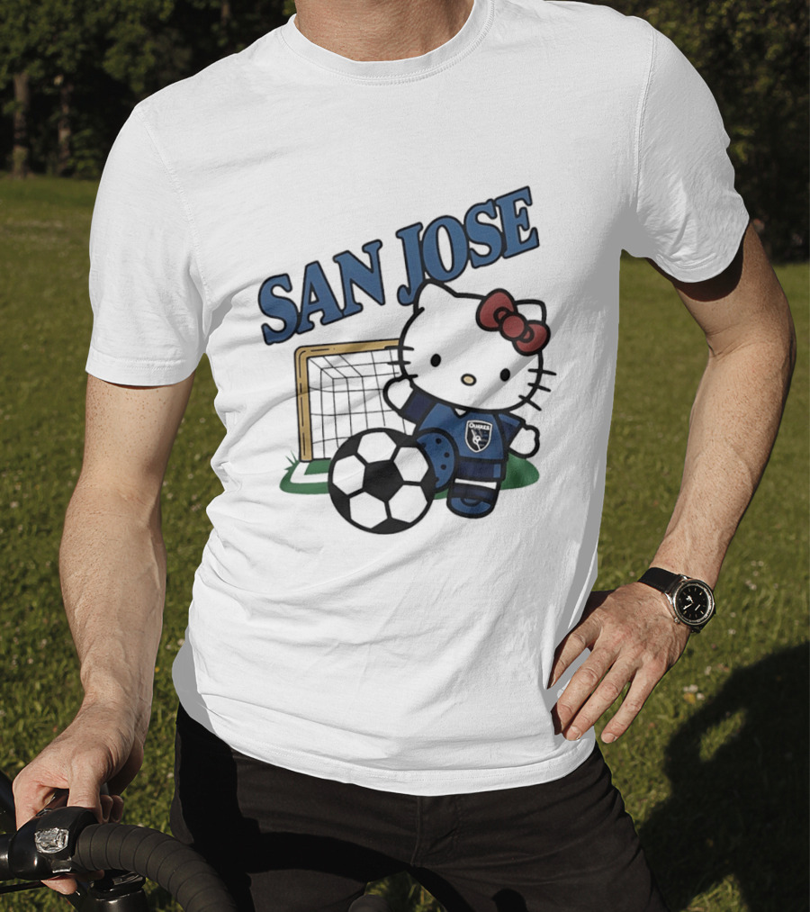 San Jose Earthquakes FC Hello Kitty Soccer Collaboration T-Shirt