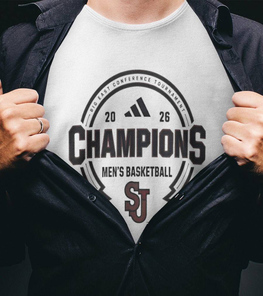 St John's Red Storm Big East Champions 2026 Men's Basketball T-Shirt