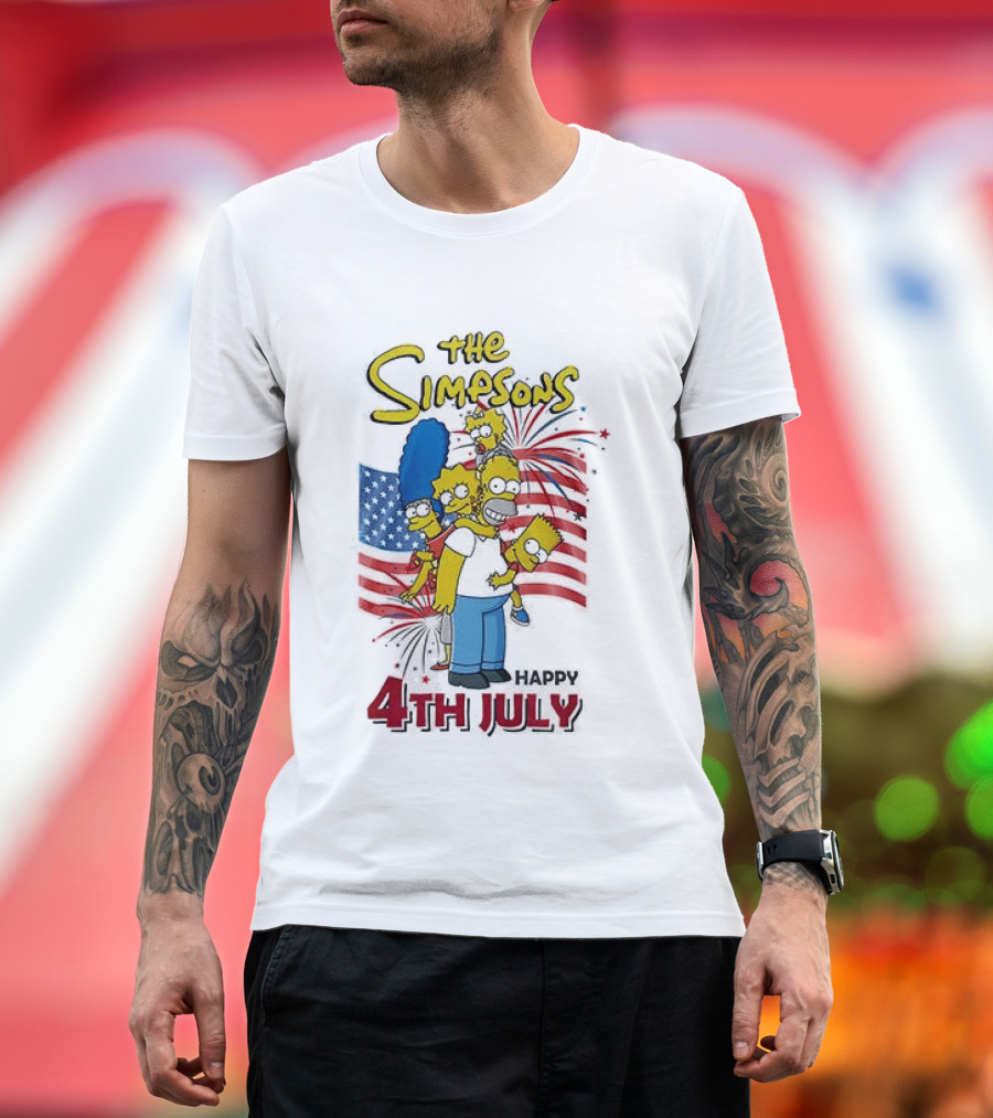The Simpsons 4th July 250th USA Anniversary Celebration T-Shirt