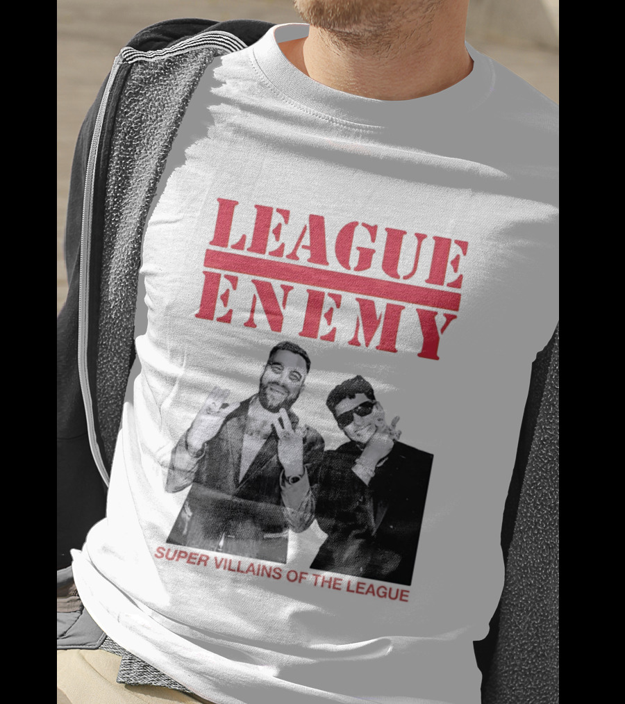 League Enemy Super Villains Of The League Patrick Mahomes Travis Kelce T-Shirt