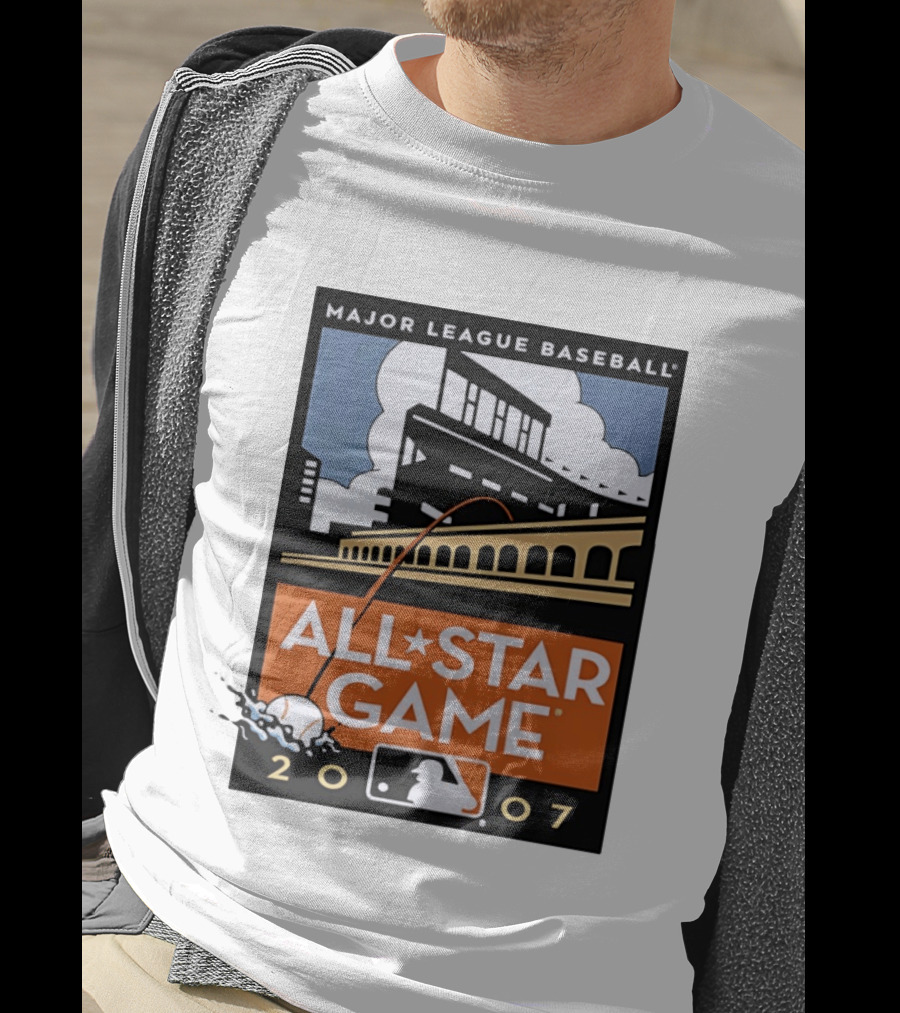 Major League Baseball All Star Game 2007 Stadium Illustrations T-Shirt
