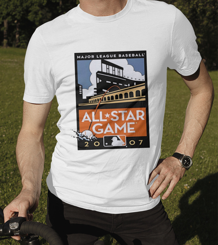 Major League Baseball All Star Game 2007 Stadium Illustrations T-Shirt