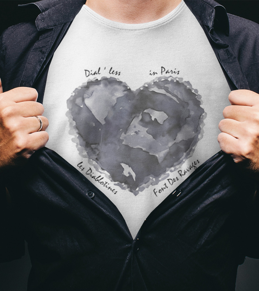 Blue Heart Les Diablotines Font Des Ravages Paris Dial'less T-Shirt