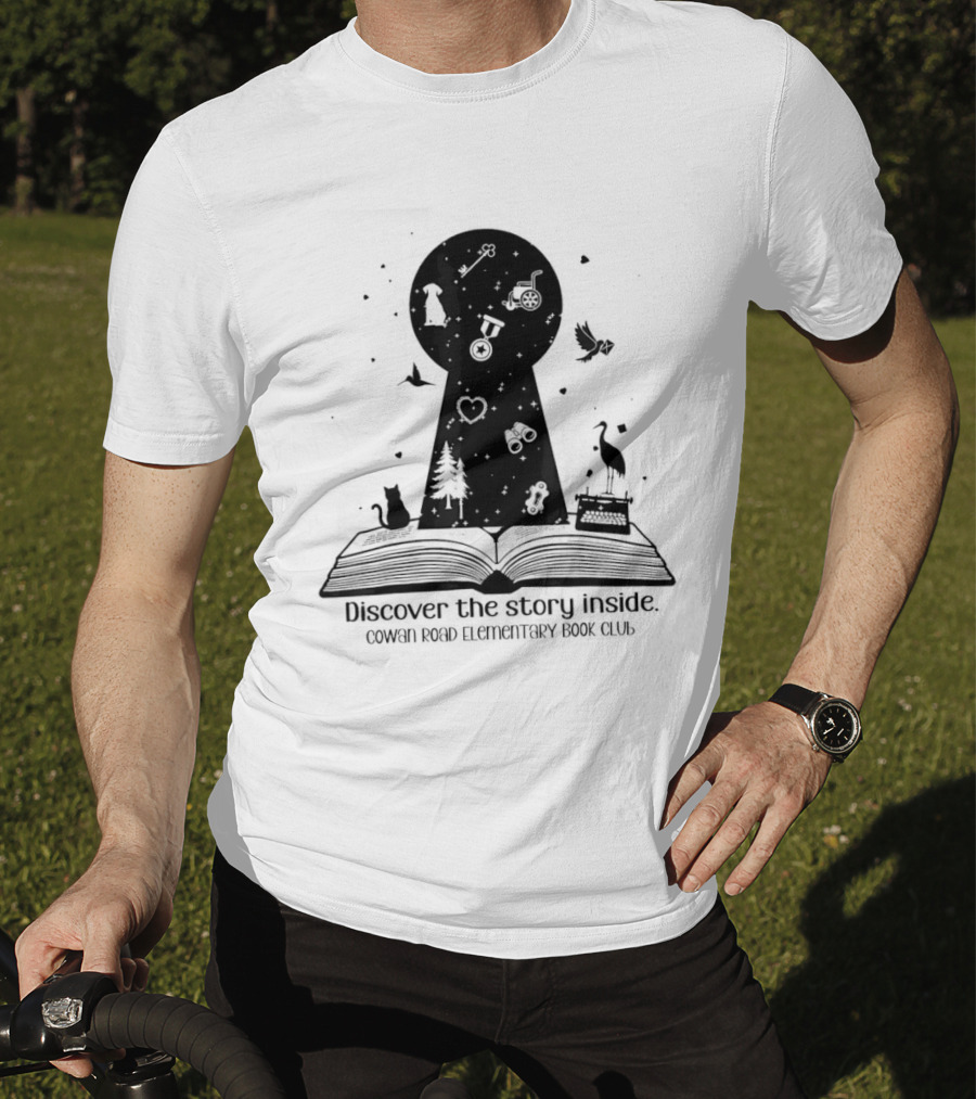 Cowan Road Elementary Book Club Discover The Story Inside Keyhole T-Shirt