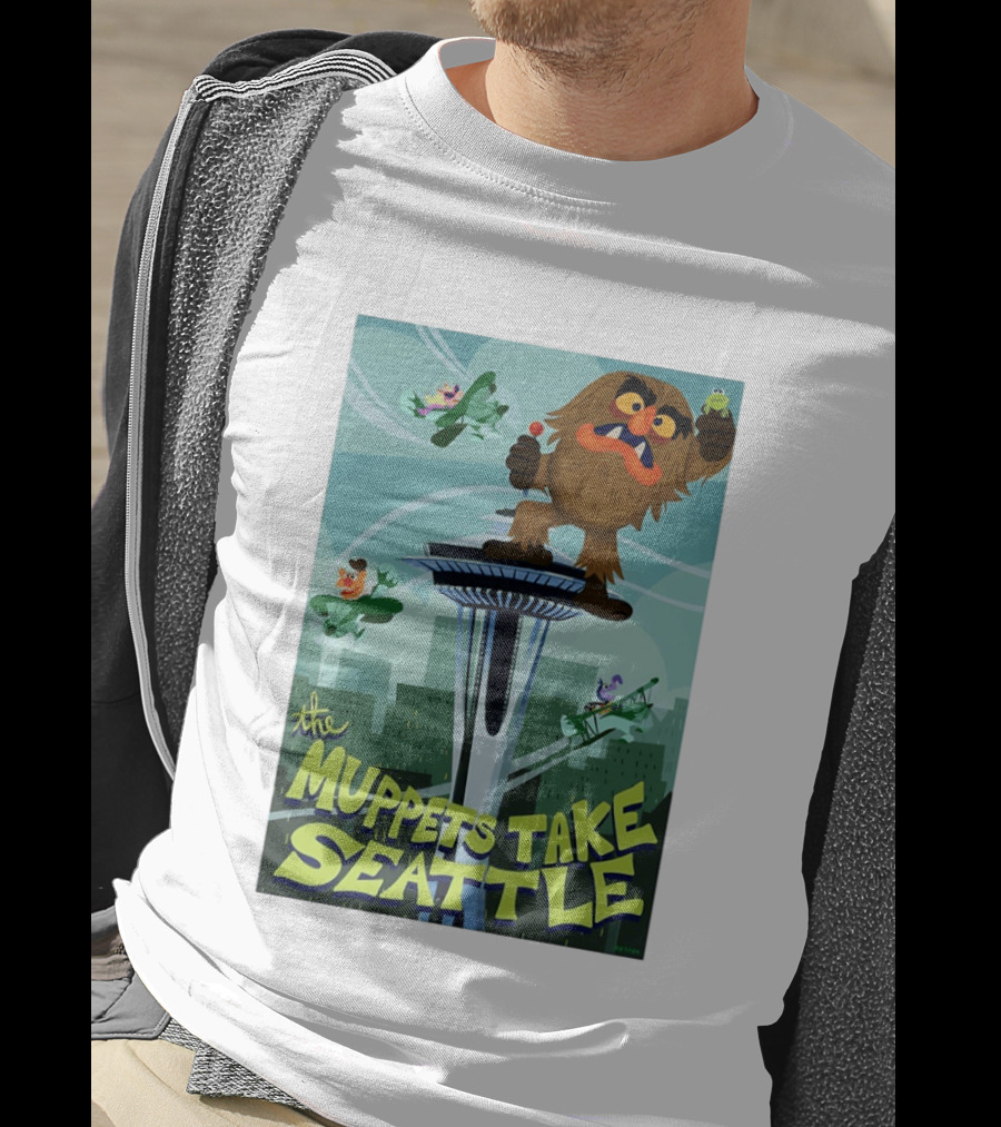 The Muppets Take Seattle Space Needle Adventure With Frog And Characters T-Shirt
