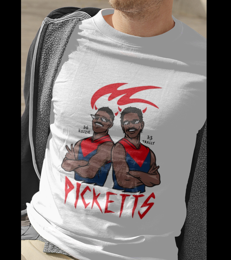 Melbourne Demons 36 Kozzie 33 Trelly Picketts AFL T-Shirt