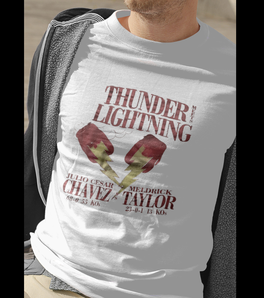 Julio Cesar Chavez Meldrick Taylor Thunder Lightning Boxing Match 1990 T-Shirt