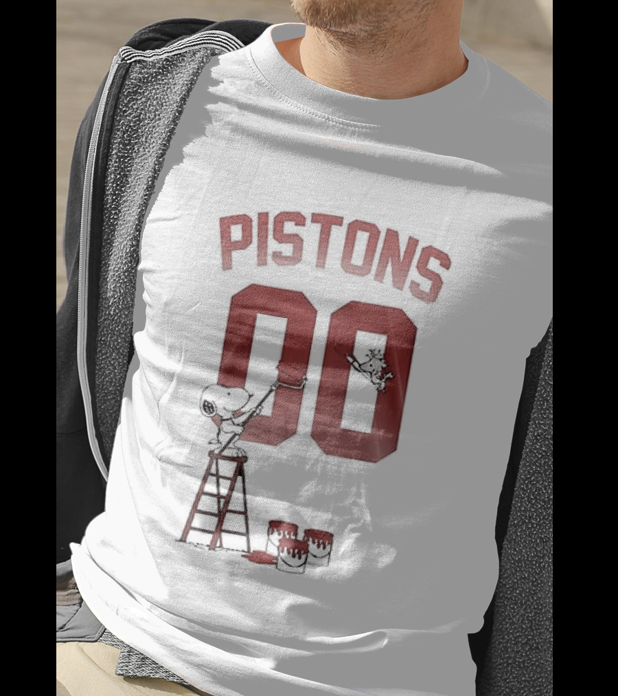 Detroit Pistons Snoopy Shut Up And Dribble 00 Basketball Collaboration T-Shirt