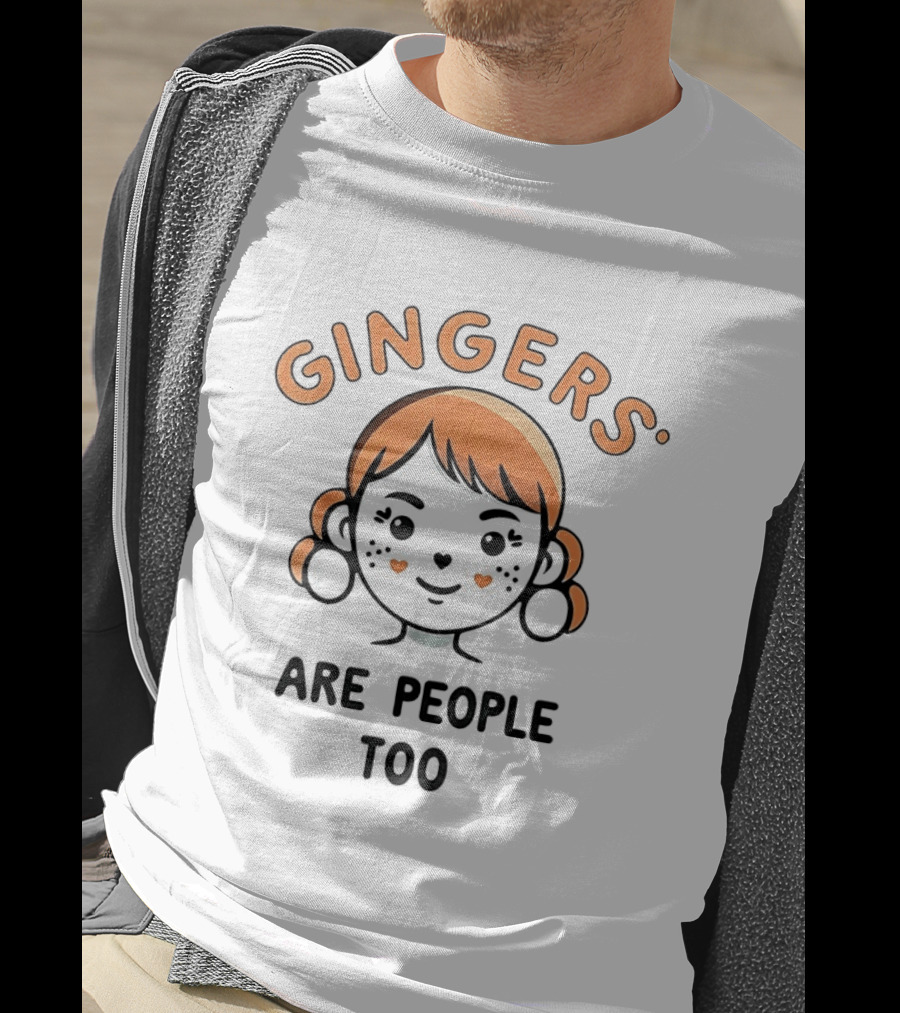 Gingers Are People Too Cartoon Face T-Shirt