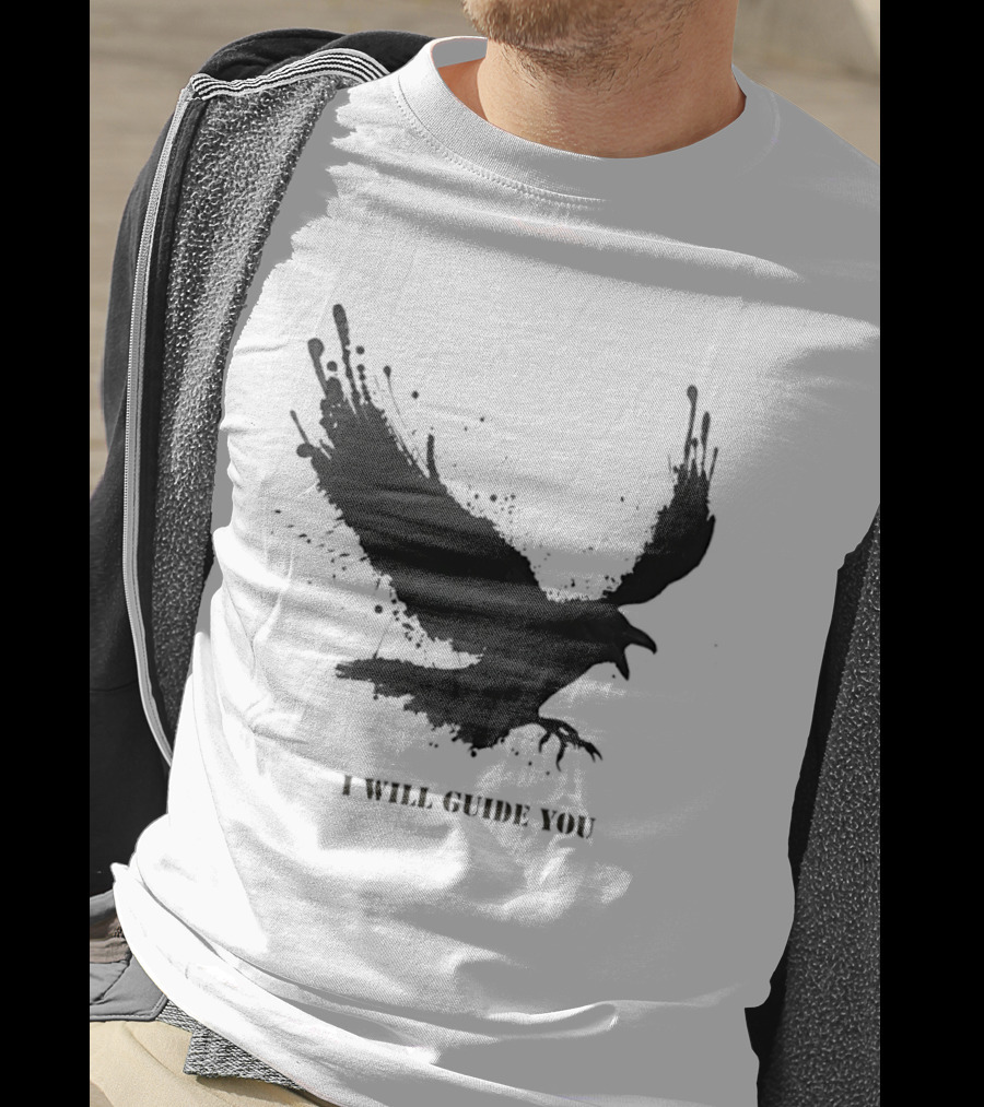 Raven I Will Guide You Splatter T-Shirt